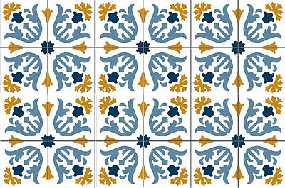 Mosaiikkilattia 12 x  24,5 cm